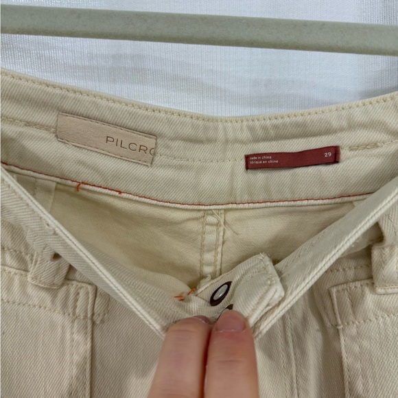 Pilcro Denim - Pilcro Cream Paint Splatter carpenter jeans